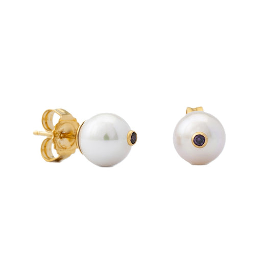 MAJORICA JEWELRY Mod. 17355.01.1.E00.906.1 elegant pearl earrings with gold accents