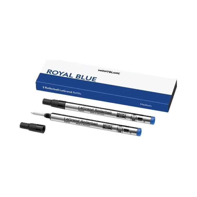 MONTBLANC Mod. ROYAL  BLUE - REFILLS  ROLLER BALL PEN - MEDIUM - 2PCS