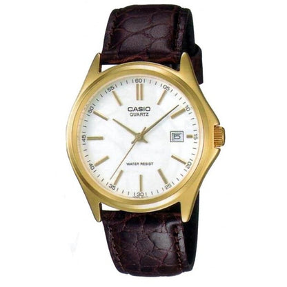 CASIO COLLECTION Mod. DATE LEATHER - WHITE CASIO COLLECTION & VINTAGE