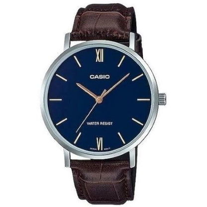 CASIO COLLECTION Mod. MINIMAL. LEATHER - BLUE CASIO COLLECTION & VINTAGE