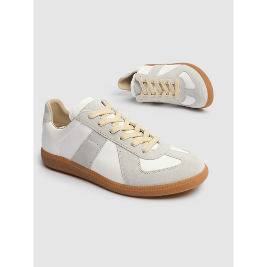 Maison Margiela Low Leather And Suede Sneakers