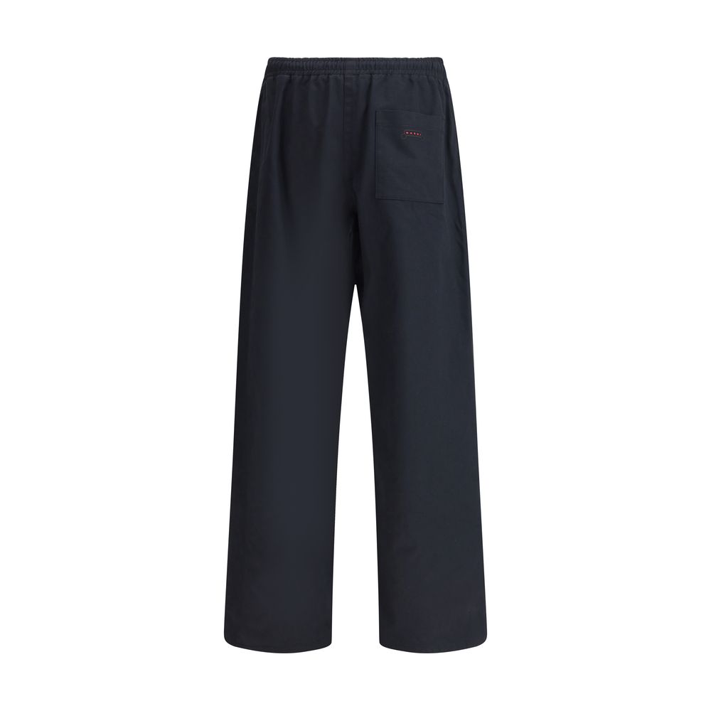 Marni Black Cotton Casual Pants
