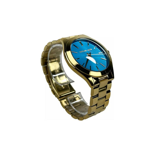 Michael Kors Slim Runway Stainless Steel Watch MK3265 Blue Gold