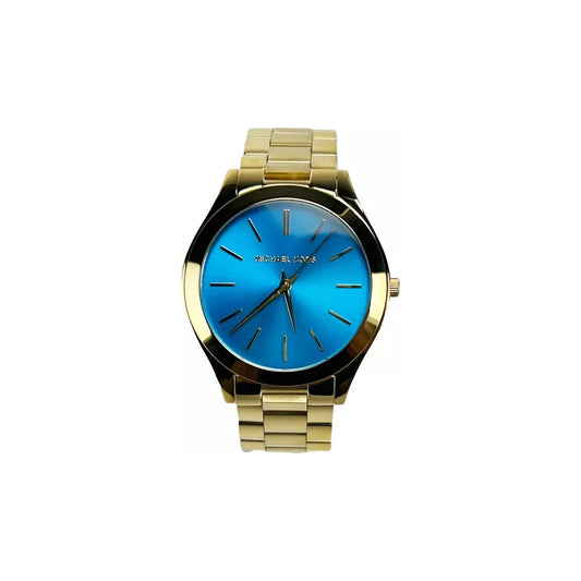 Michael Kors Slim Runway Stainless Steel Watch MK3265 Blue Gold