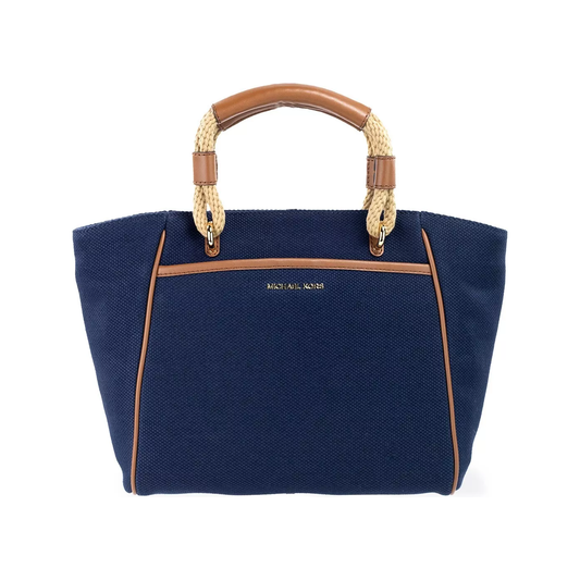 Michael Kors Michael Kors Talia Small Navy Cotton Canvas Tote Crossbody Purse 40133 1728,67346104480,Bags,Crossbody Bags - Women - Bags,Michael Kors,New with tags,Tote Bags - Women - Bags,Women - Bags