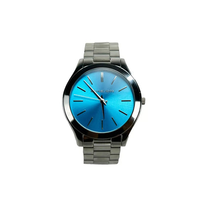 Michael Kors Slim Runway Stainless Steel Watch Blue Silver MK3292 NO BOX