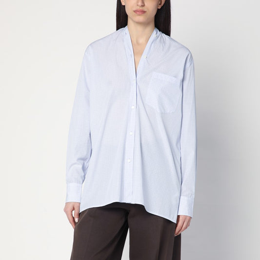 6397 Light blue checkered cotton shirt NT673CO/Q_6397-BLUECHK_323