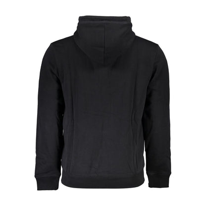 Napapijri Black Cotton Men Sweater with Hood