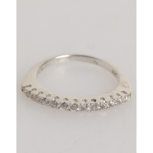 Nialaya Sterling Silver 925 Band Pave CZ Crystal Eternity Ring