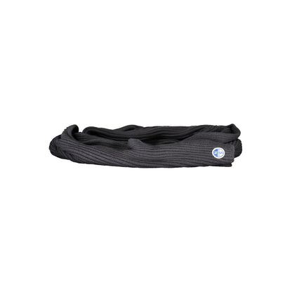 North Sails Black Cotton Scarf, 30x190 cm with logo application