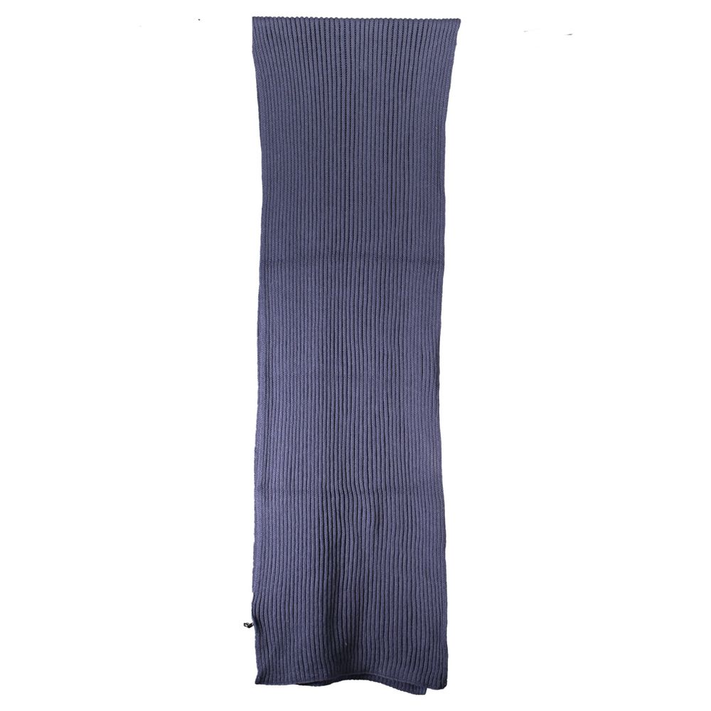 North Sails Blue Cotton Scarf, soft cotton fabric, 30x190 cm, stylish and comfortable accessory for all seasons.