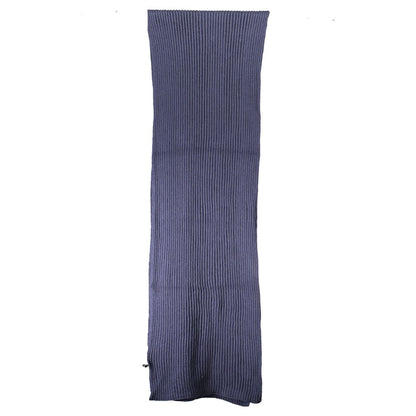 North Sails Blue Cotton Scarf, soft cotton fabric, 30x190 cm, stylish and comfortable accessory for all seasons.