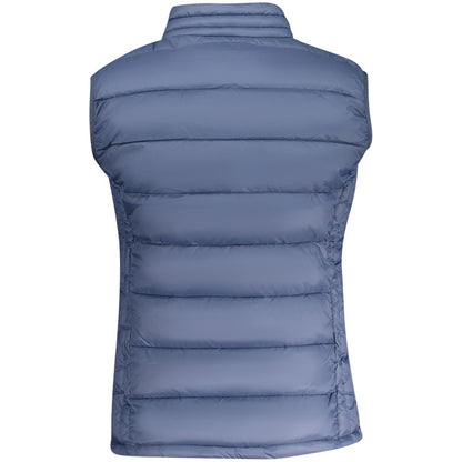 North Sails Blue Polyamide Women's Jacket, back view of sleeveless design with quilting and iconic logo for modern style.