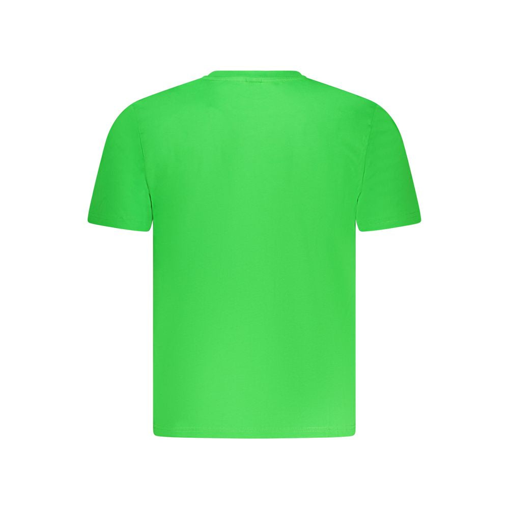 North Sails Green Cotton Men T-Shirt with bold graphic print, crafted in 100% cotton for comfort and style.