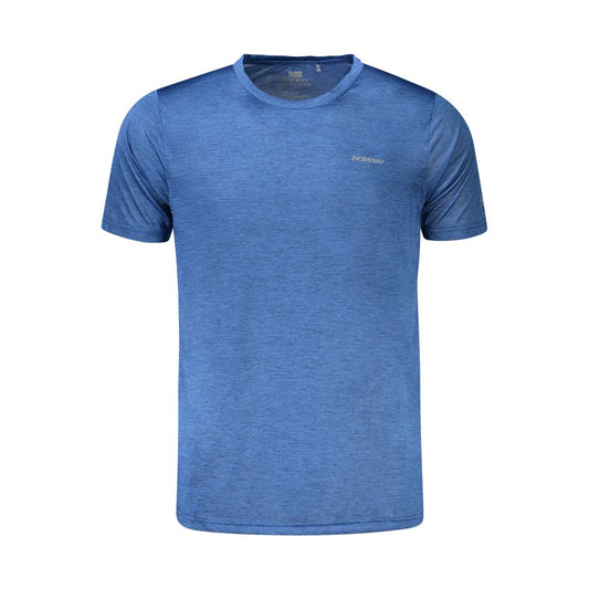 Norway 1963 Blue Polyester T-Shirt, short sleeve, crew neck, ultra light, breathable fabric, eco-friendly, logo on chest.