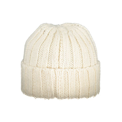 Norway 1963 White Marabou Men Cap with sophisticated knit texture, showcasing timeless fashion and iconic branding, ideal for stylish elegance.