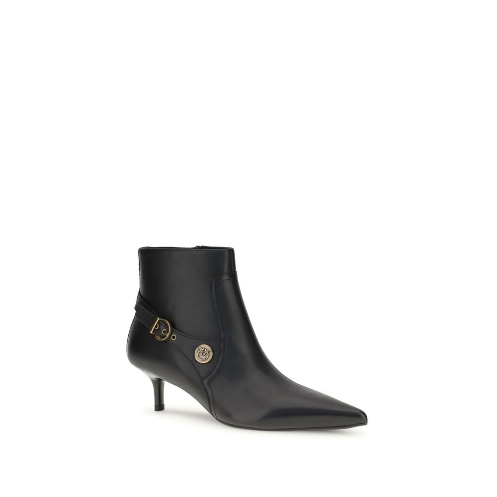 PINKO Leather Ankle Boots PI-SD0367P087Z99BLACK-EU36/US6
