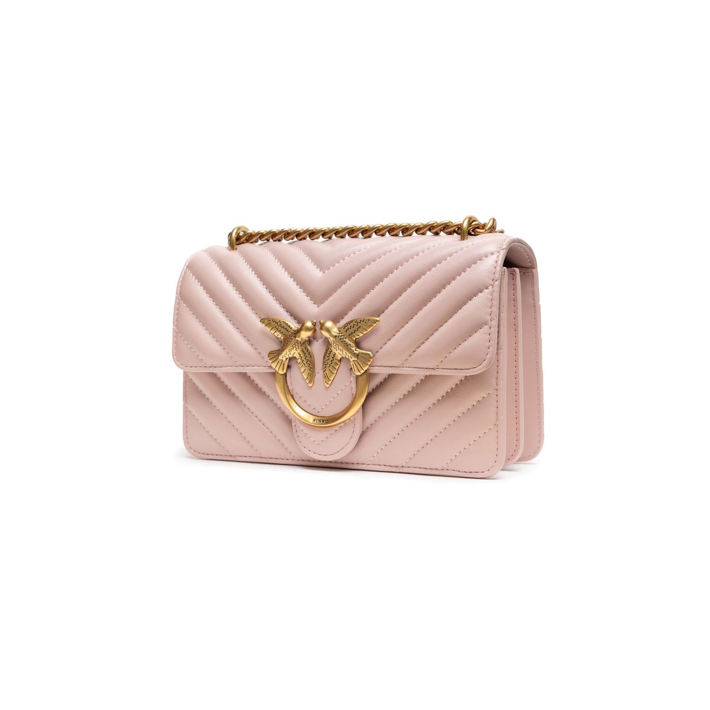 PINKO Powder Pink Love One Mini Shoulder Bag