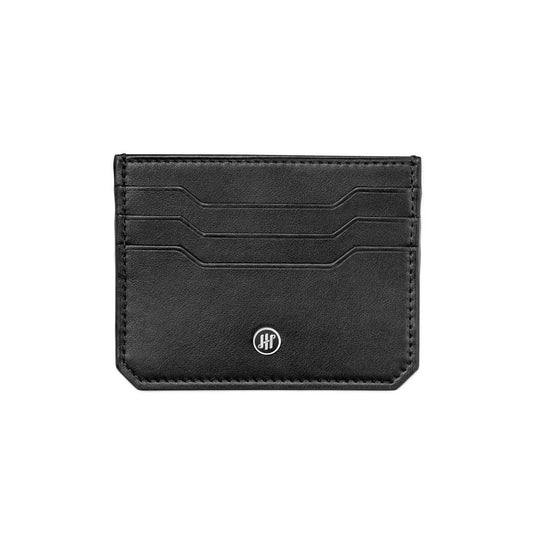 PORTAFOGLIO MONTEGRAPPA MOD. IC00CC01 black leather wallet with card slots visible on front.
