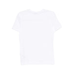 PS By Paul Smith T-shirts and Polos White cotton t-shirt with floral embroidery, crew neck, and straight hem, back view.