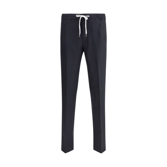 PT Torino Black Fleece Wool Casual Pants