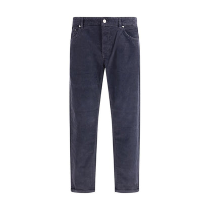 PT Torino Blue Cotton Casual Pants