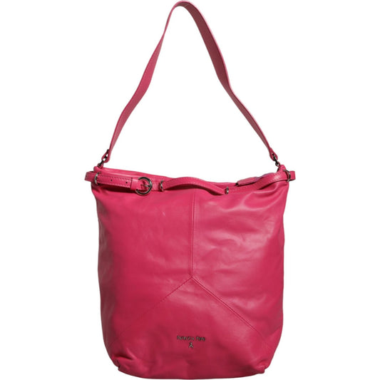 Patrizia Pepe Fuchsia Pink Leather Shoulder Purse Tote Bag BAG1553