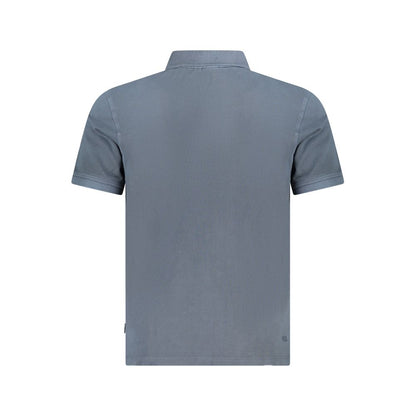 Pepe Jeans Blue Cotton Polo Shirt with short sleeves, 2 buttons, embroidery, and logo made from 100% sustainable cotton.