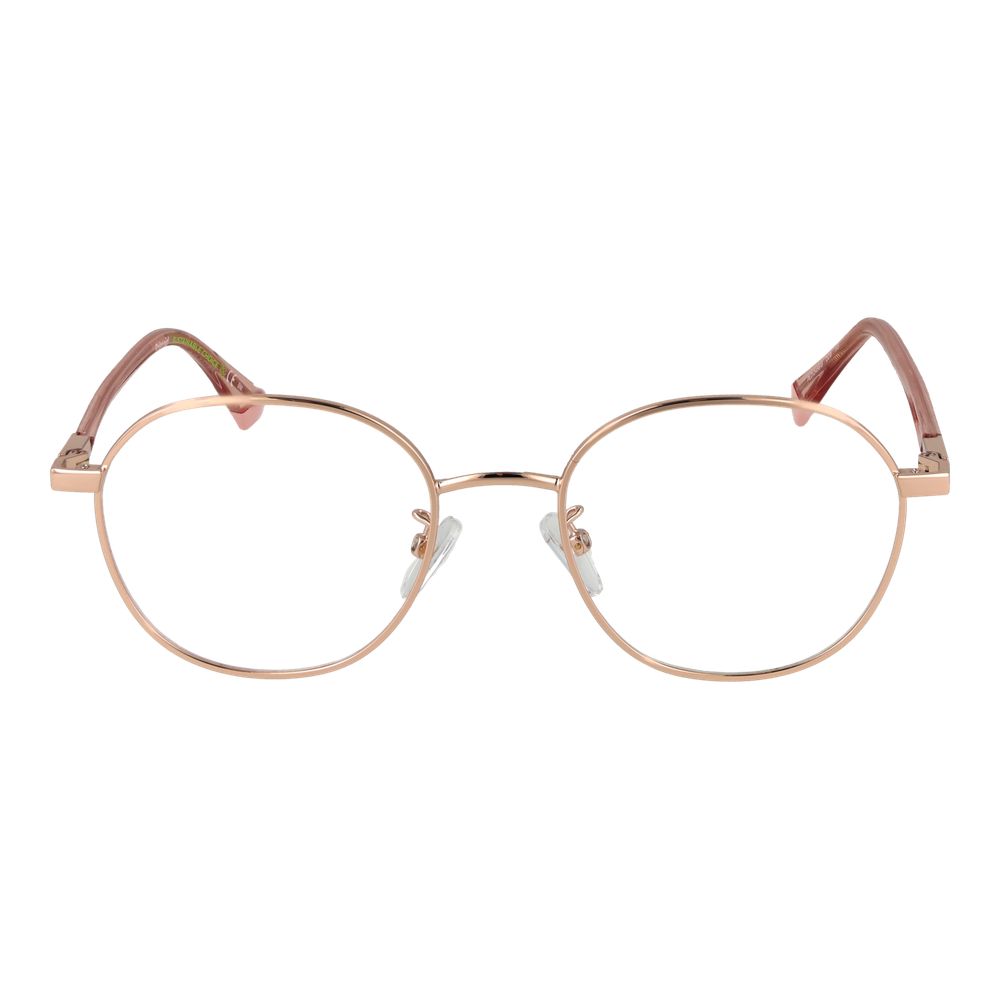 Polaroid Rose Gold Metal Glasses (Frames) unisex full-rim metal rose gold panto style with demo lenses, size 51-19-145 mm