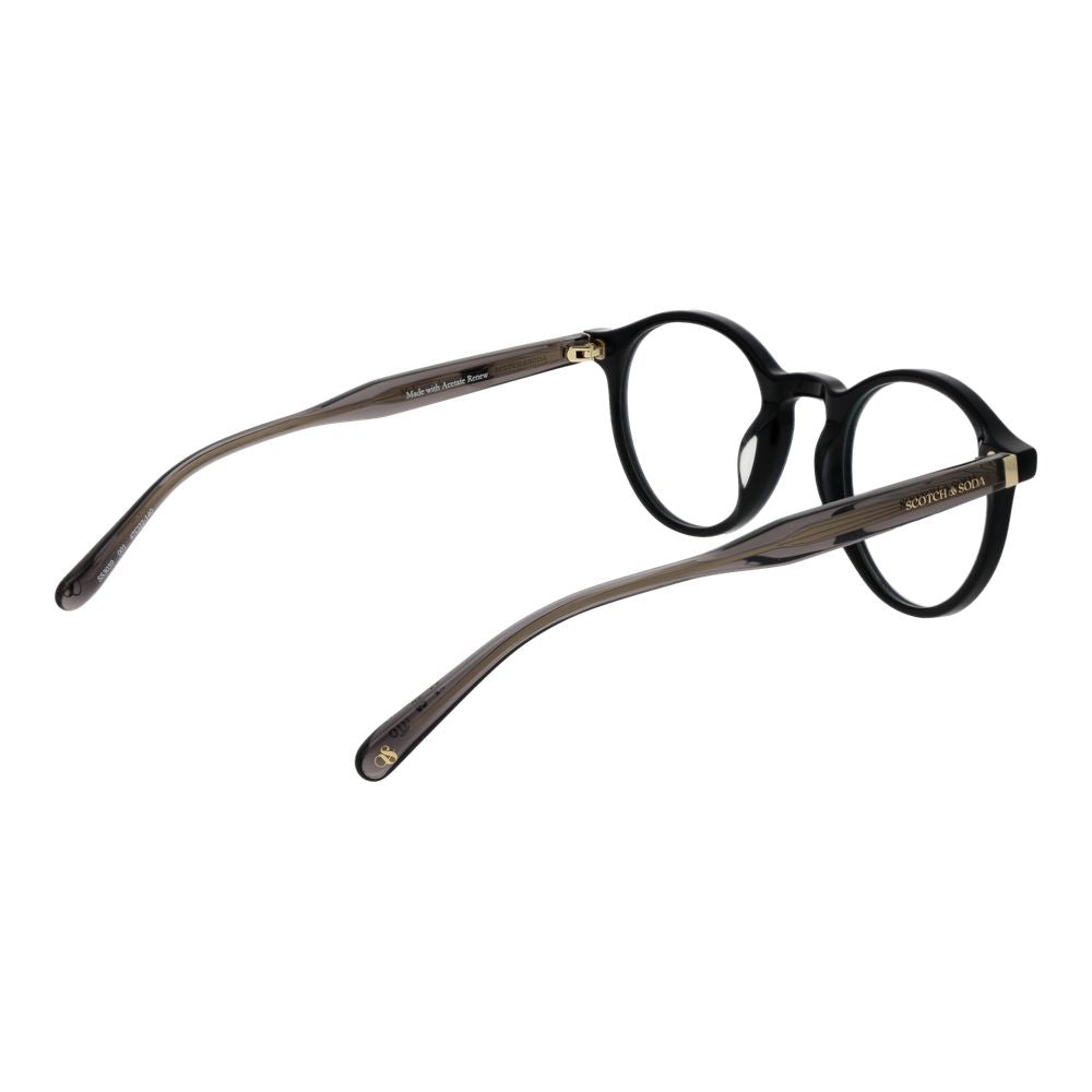 Cat-eye glasses frame with blue tortoiseshell pattern, featuring gold temples.