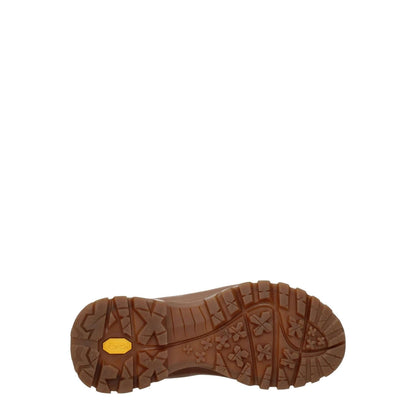 Outsole view of Stella McCartney Brown Leather Ankle Boots showing tread pattern and rubber shoe sole design.