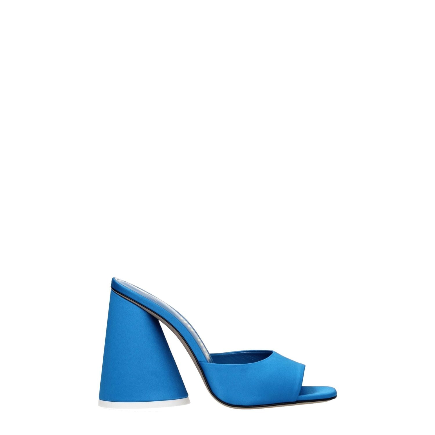 The Attico Light Blue Satin Platform Sandals