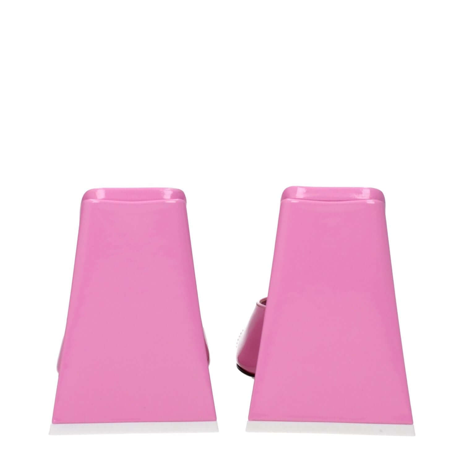 The Attico Pink Leather Platform Sandals