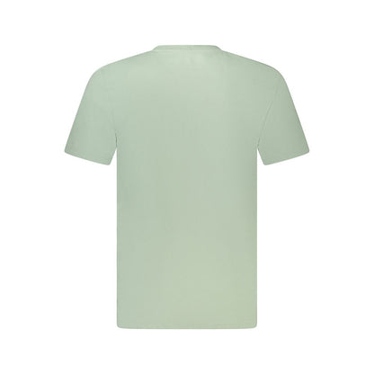 Timberland Green Cotton T-Shirt, regular fit, short sleeve, crew neck, 100% organic cotton, back view