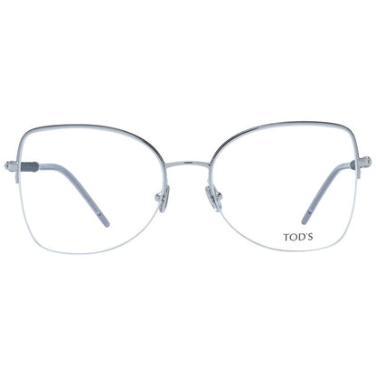 Alt Tag: Tod's Silver Metal Glasses (Frames) - Women's full-rim silver metal butterfly style with branded case.