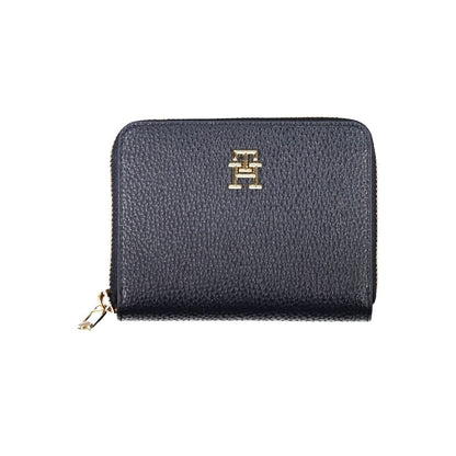 Tommy Hilfiger Blue Polyethylene Women Wallet with iconic logo and sleek design