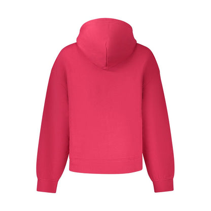 Tommy Hilfiger Pink Cotton Women Sweater, eco-conscious and stylish long-sleeved design with iconic logo, back view.