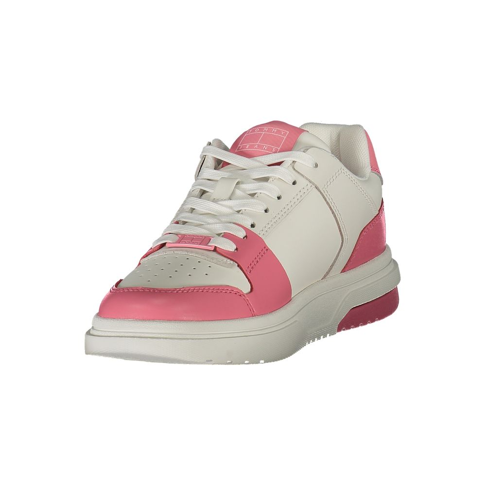 Tommy Hilfiger Pink Leather Women Sneaker