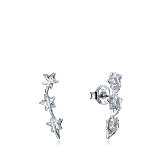 VICEROY JEWELS Mod. 13003E000-30 silver earrings with star design, Quartz Analog, Mineral Dial, 3 ATM, elegant lady's 925° silver jewelry.