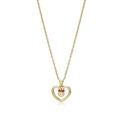 VICEROY JEWELS Mod. 13026C100-06 gold heart-shaped necklace for ladies with quartz analog features, presented in an official box.