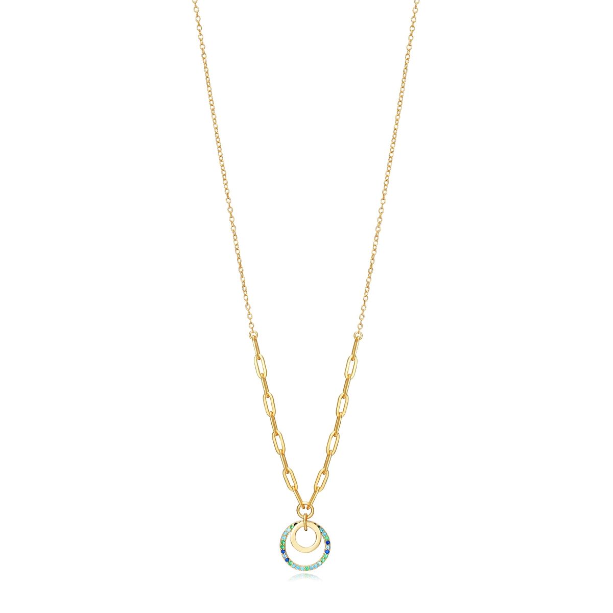 VICEROY JEWELS Mod. 13052C100-32 silver necklace with mineral dial and quartz movement, 42 mm case, 3 ATM water resistance, in official box.