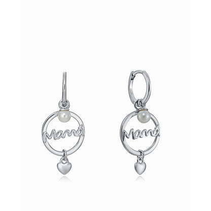 Silver earrings with pearl accents and heart detail from VICEROY JEWELS Mod. 13054E000-60, perfect for ladies' elegant style.
