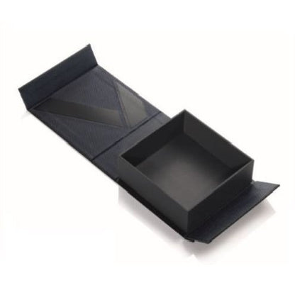 Black jewelry box open with lid, suitable for presenting VICEROY JEWELS Mod. 30005P000-94 bracelet for gentlemen.