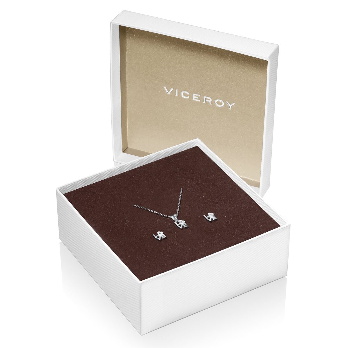 VICEROY JEWELS Mod. 5083K000-30 silver earrings in official box for ladies; quartz movement, calendar, 3 ATM water resistant.