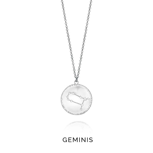 Silver necklace featuring Gemini constellation, VICEROY JEWELS Mod. 61014C000-38G for ladies in official packaging, material Silver 925°.