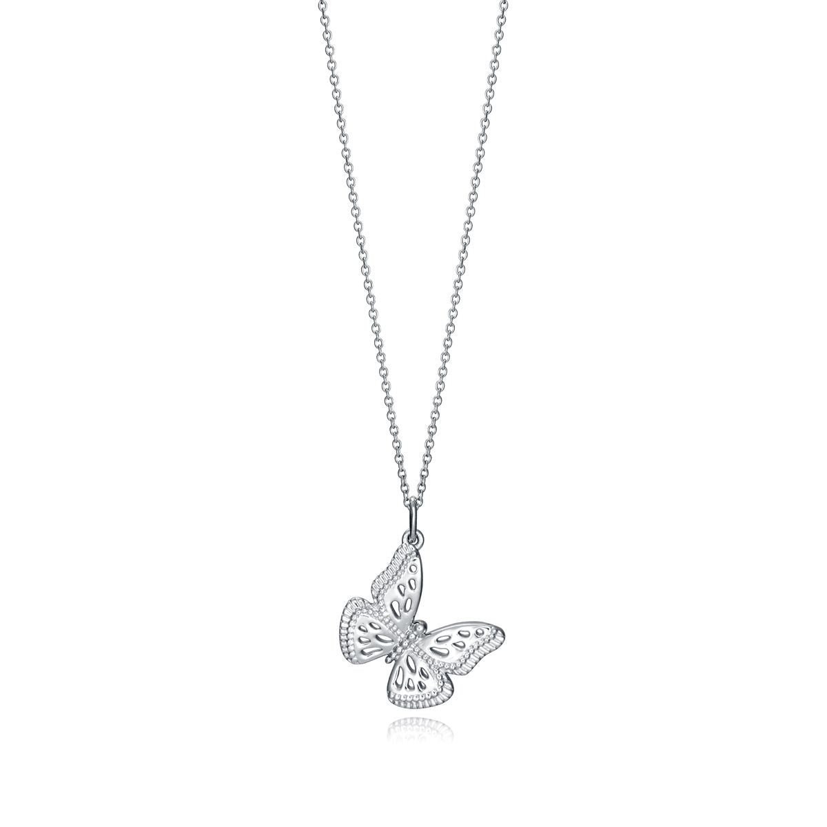 VICEROY JEWELS Mod. 61071C000-00 Silver 925° necklace with butterfly pendant for ladies, quartz analog, water-resistant 5 ATM, in box.