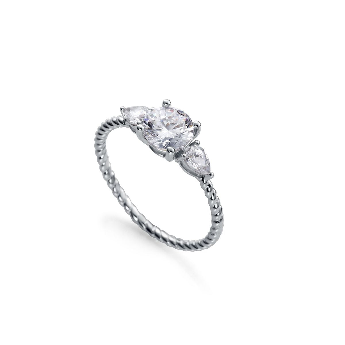 VICEROY JEWELS Mod. 7132A012-38 silver ring for ladies, featuring quartz analog movement and mineral dial, packaged in official box.