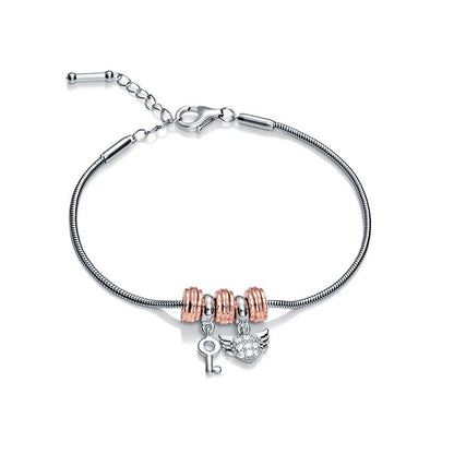 VICEROY JEWELS Mod. VMMB2053-19 ladies silver bracelet with charms, quartz movement, and water resistance, featuring official packaging.