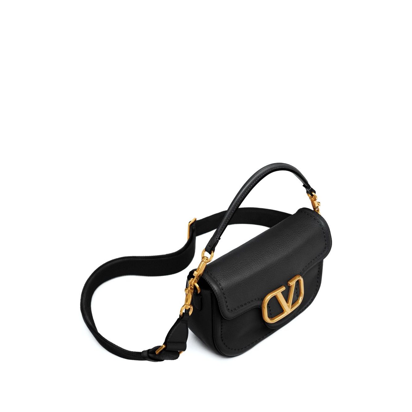 Front view with bag zipped and handles upright.