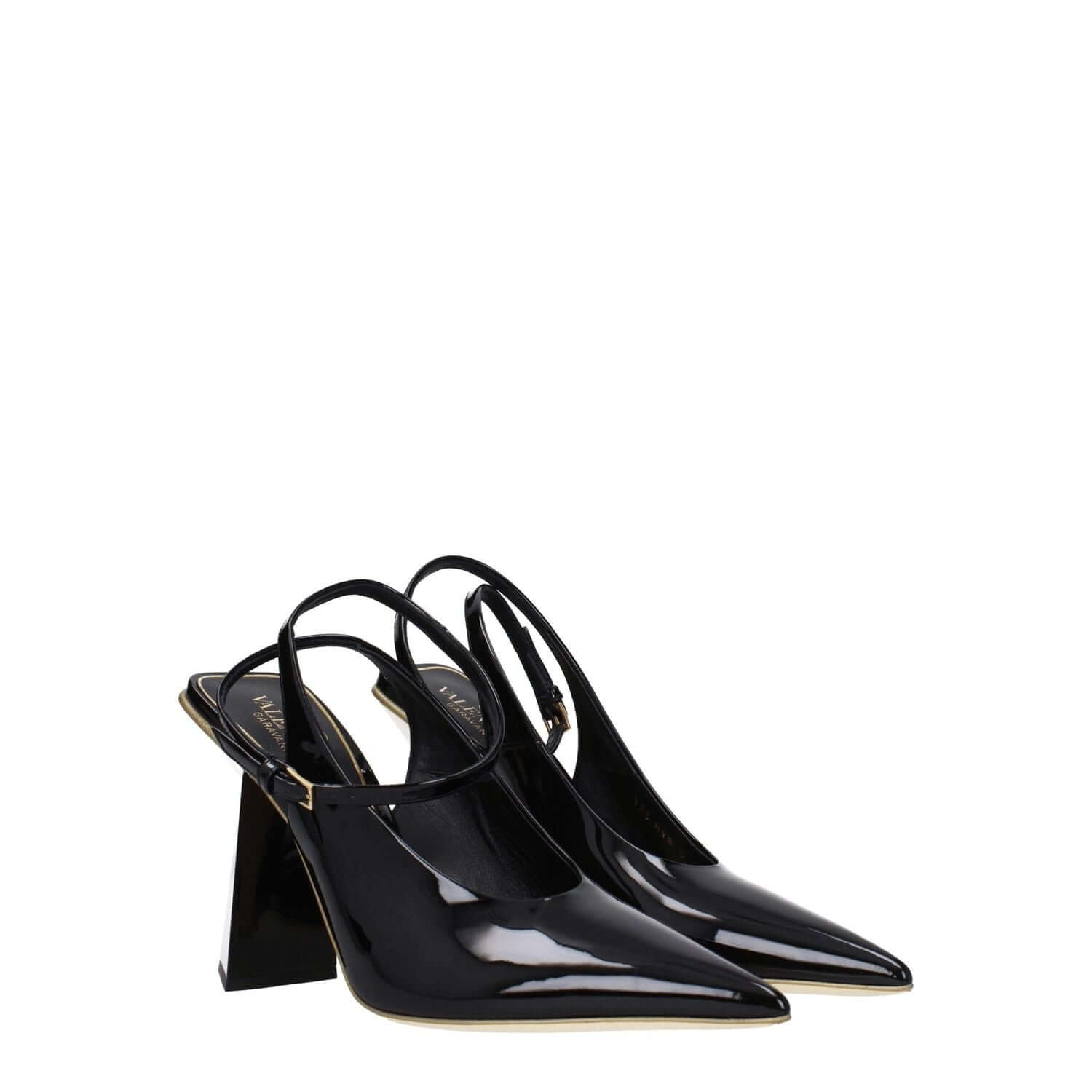 Valentino Garavani Black Leather Sandals
